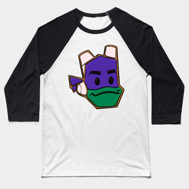 ROTTMNT Donnie Cookie Baseball T-Shirt by SassyTiger